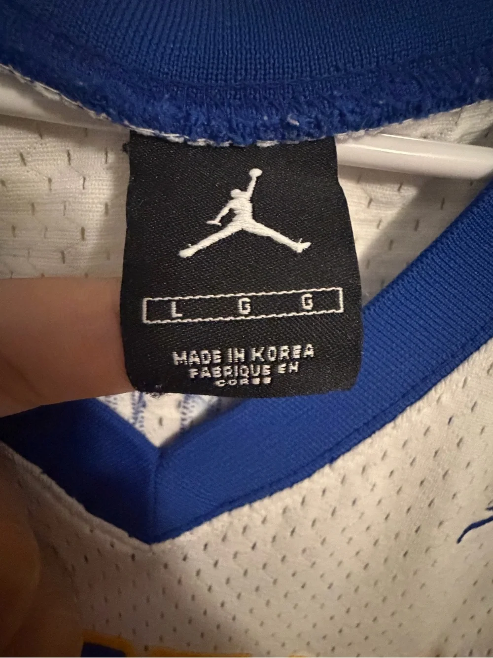 Jordan White, Blue & Yellow Laney #23 Basketball Jersey
